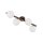 Plafonnier verre métal bois 65 cm long blanc marron 4x G9