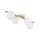 Plafonnier verre bois métal 65 cm long 4-flamme G9
