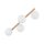 Plafonnier verre bois métal 65 cm long 4-flamme G9