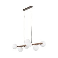 Lampe à suspendre bois métal verre L : 90...