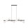 Suspension métal bois verre L : 117 cm H : max. 125 cm 9x G9