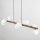 Suspension métal bois verre L : 117 cm H : max. 125 cm 9x G9