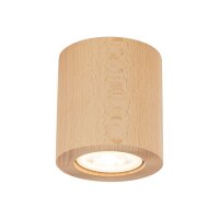 Spot de plafond en bois GU10 &Oslash; 8 cm rond H : 8,5...
