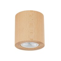 Spot de plafond en bois GU10 Ø 8 cm rond H : 8,5...