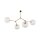 Plafonnier verre métal 74 cm de long en or 4x G9 VINZA