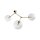 Plafonnier métal verre 70 cm de long en or 3 flammes G9