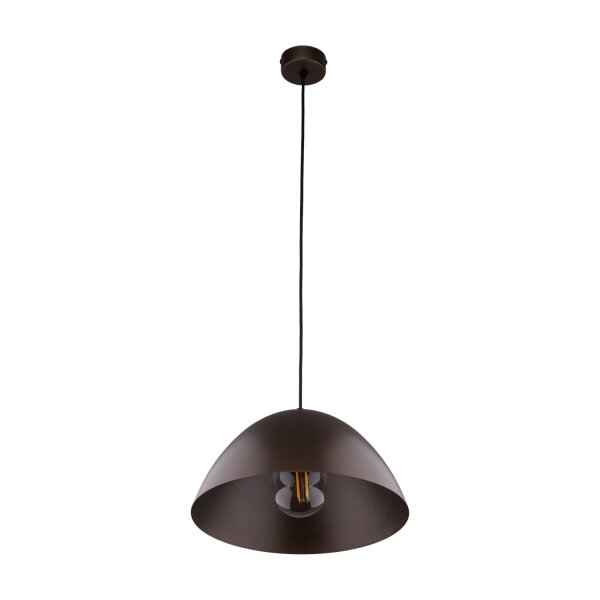 Suspension Métal Marron Ø 34 cm rond H : max. 165 cm E27