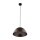 Suspension Métal Marron Ø 34 cm rond H : max. 165 cm E27