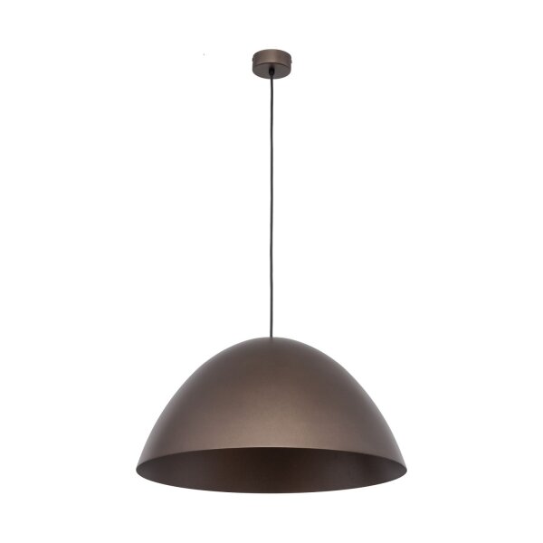 Lampe à suspendre ronde Ø 50 cm H : max. 1,7 m Marron Métal E27