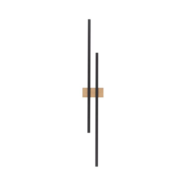Applique LED 90 cm de haut lumière indirecte 3000 K métal bois