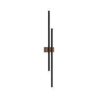 Applique LED 90 cm de haut métal bois...