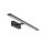 Applique murale LED métal 62 cm de long noir 4000 K blanc neutre