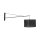 Applique grande P : 1 m L : 38 cm XXL Noir E27 Métal Tissu