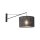 Applique grande P : 1 m L : 38 cm XXL Noir E27 Métal Tissu