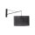Applique grande P : 1 m L : 38 cm XXL Noir E27 Métal Tissu
