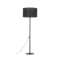Lampadaire Noir 160 cm &Oslash; 50 cm M&eacute;tal Tissu E27