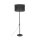 Lampadaire Noir 160 cm Ø 50 cm Métal Tissu E27