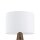 Lampadaire 145 cm petit trépied tissu bois E27 NOLAN
