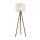 Lampadaire trépied petit 145 cm E27 Skandi bois lin
