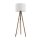 Lampadaire trépied petit 145 cm E27 Skandi bois lin