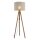 Lampadaire petit 145 cm lin bois E27 trépied