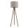 Lampadaire petit 145 cm lin bois E27 trépied