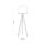Lampadaire petit 145 cm lin bois E27 trépied