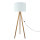 Lampadaire petit 145 cm trépied E27 tissu bois salon