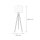 Lampadaire petit 145 cm trépied E27 tissu bois salon