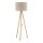 Lampadaire Trépied 145 cm petit E27 bois lin NOLAN