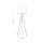 Lampadaire Trépied 145 cm petit E27 bois lin NOLAN