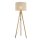 Lampadaire Trépied 145 cm Bois Tissu E27 Scandinave