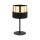 Lampe de table noir or 38,5 cm Ø 20 cm H : tissu métal E27