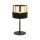 Lampe de table noir or 38,5 cm Ø 20 cm H : tissu métal E27