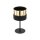 Lampe de table noir or 38,5 cm Ø 20 cm H : tissu métal E27