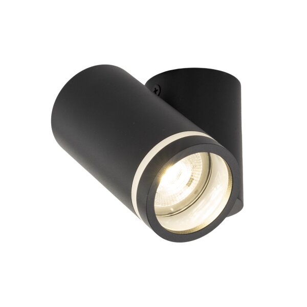 Spot mural noir H : max. 13,5 cm GU10 métal CARSON