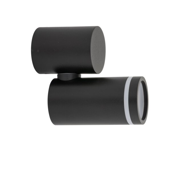 Spot mural noir H : max. 13,5 cm GU10 métal CARSON