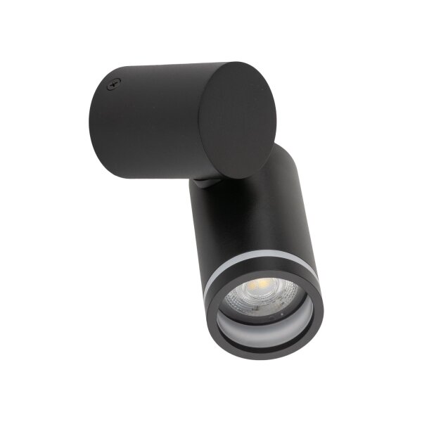 Spot mural noir H : max. 13,5 cm GU10 métal CARSON