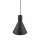 Suspension Métal E27 Noir Ø 18 cm H : max. 155 cm Rétro