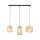 Suspension 3 flammes tissu métal L : 79 cm E27 Boho