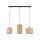 Suspension 3 flammes tissu métal L : 79 cm E27 Boho