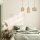 Suspension 3 flammes tissu métal L : 79 cm E27 Boho
