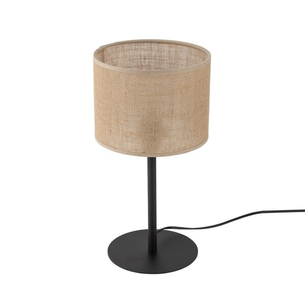 Lampe de table Boho 39 cm de haut Ø 22 cm métal jute E27