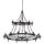 Lustre CAMELOT 9 noir 18xE14 &Oslash;122cm Lampe
