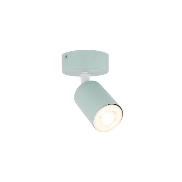Spot de plafond métal menthe GU10 Ø 13 cm petit chambre denfant