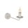 Applique Rustique Métal Beige H : 23 cm petit pour E14