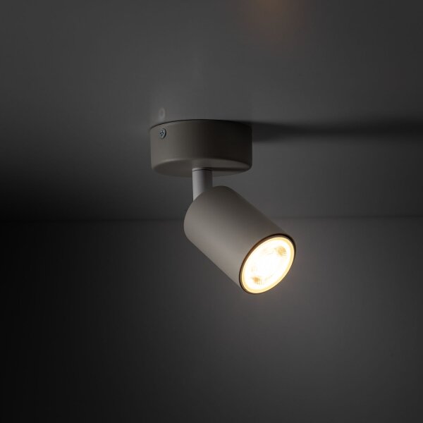 Lampe pour chambre denfant Plafond métal Ø 13 cm petit beige GU10