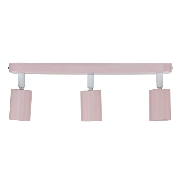 Spot de plafond métal rose GU10 52 cm long chambre denfant