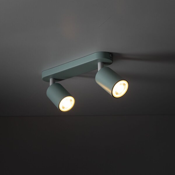 Spot de plafond chambre denfant métal 35 cm long 2x GU10 Mint