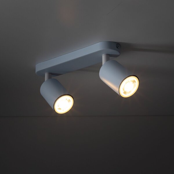 Projecteur chambre denfant bleu clair L : 35 cm métal 2x GU10